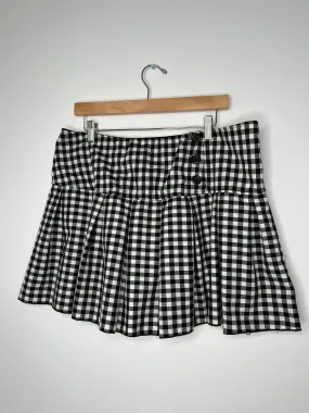 2000s Vintage Pleated Gingham Skirt