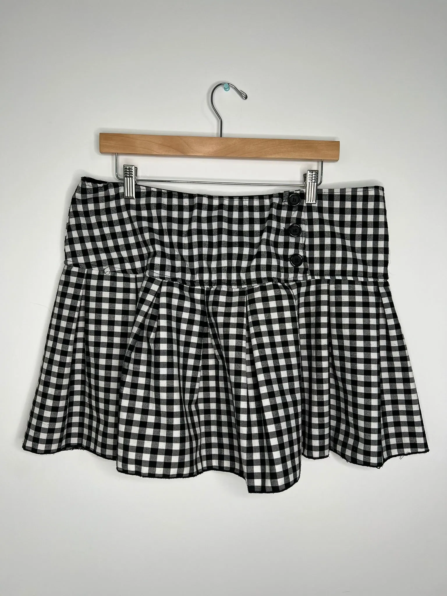 2000s Vintage Pleated Gingham Skirt