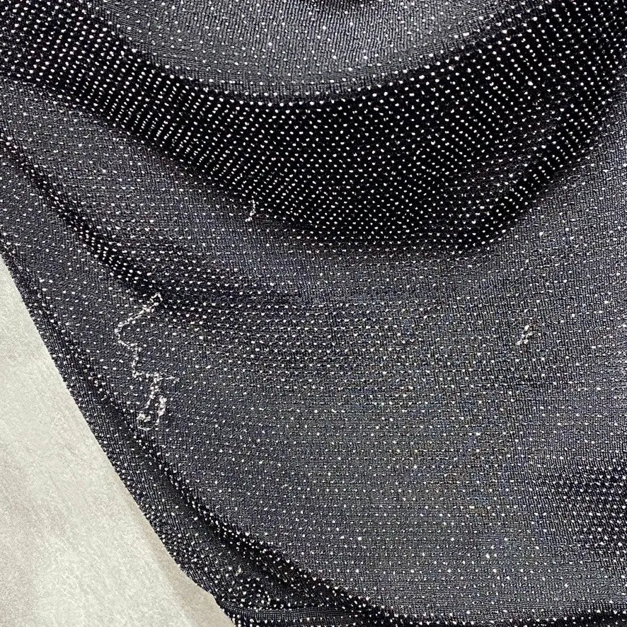 ALMOST FAMOUS Junior's Black Metallic Cowelneck Bodycon Pullover Mini Dress SZ XS (00-1/2)