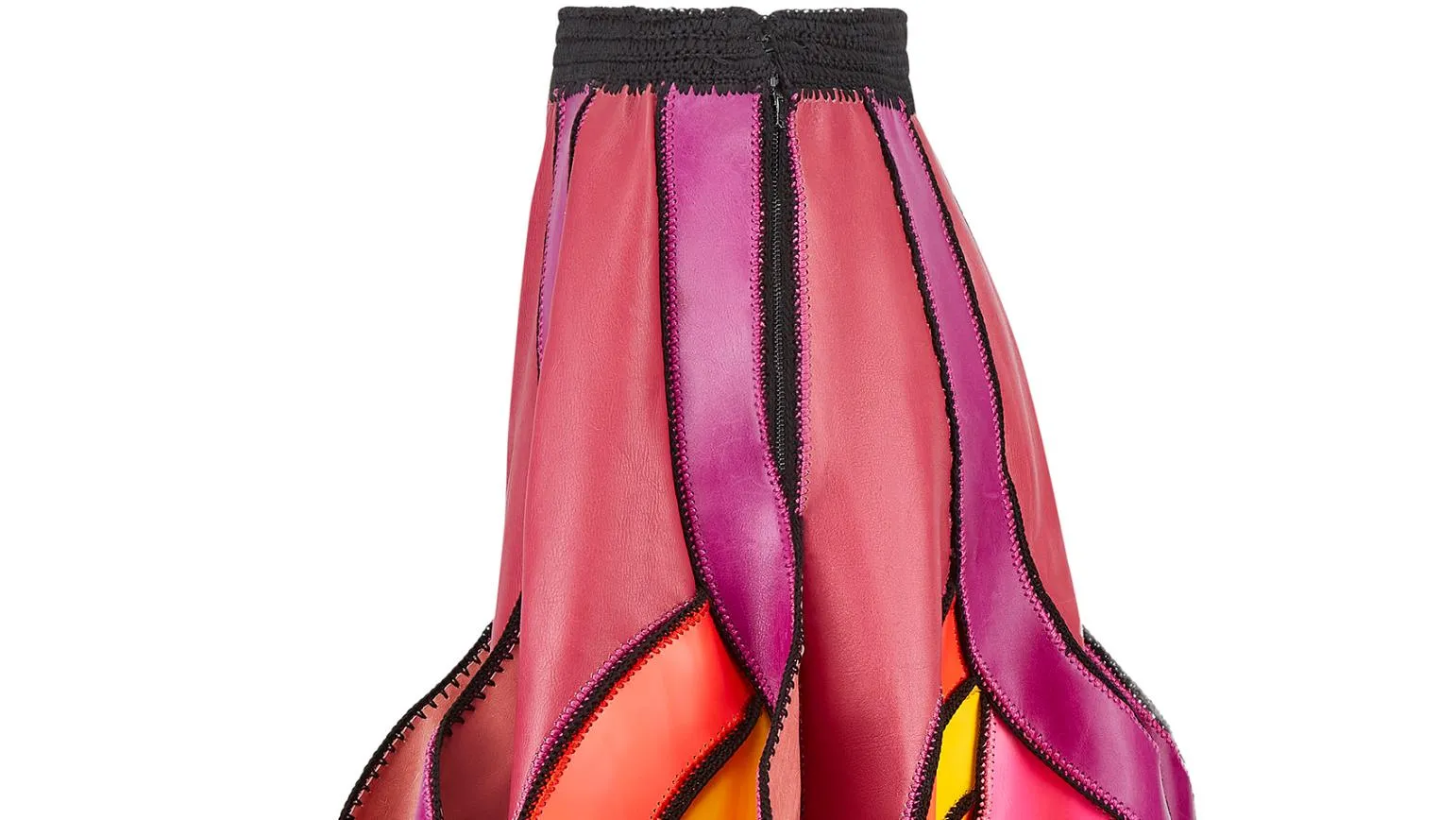 ARCHIVE: 1970s French Couture Psychedelic Leather Skirt