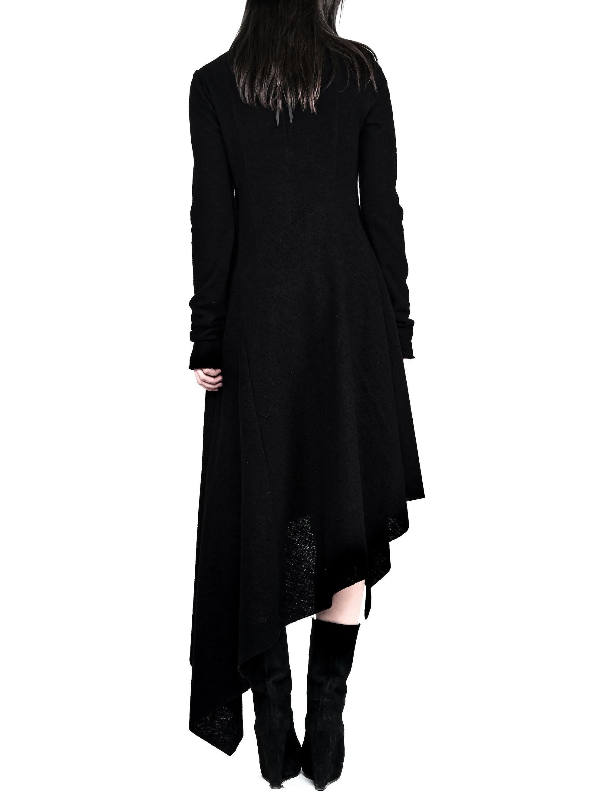 Asymmetric Wool Dress