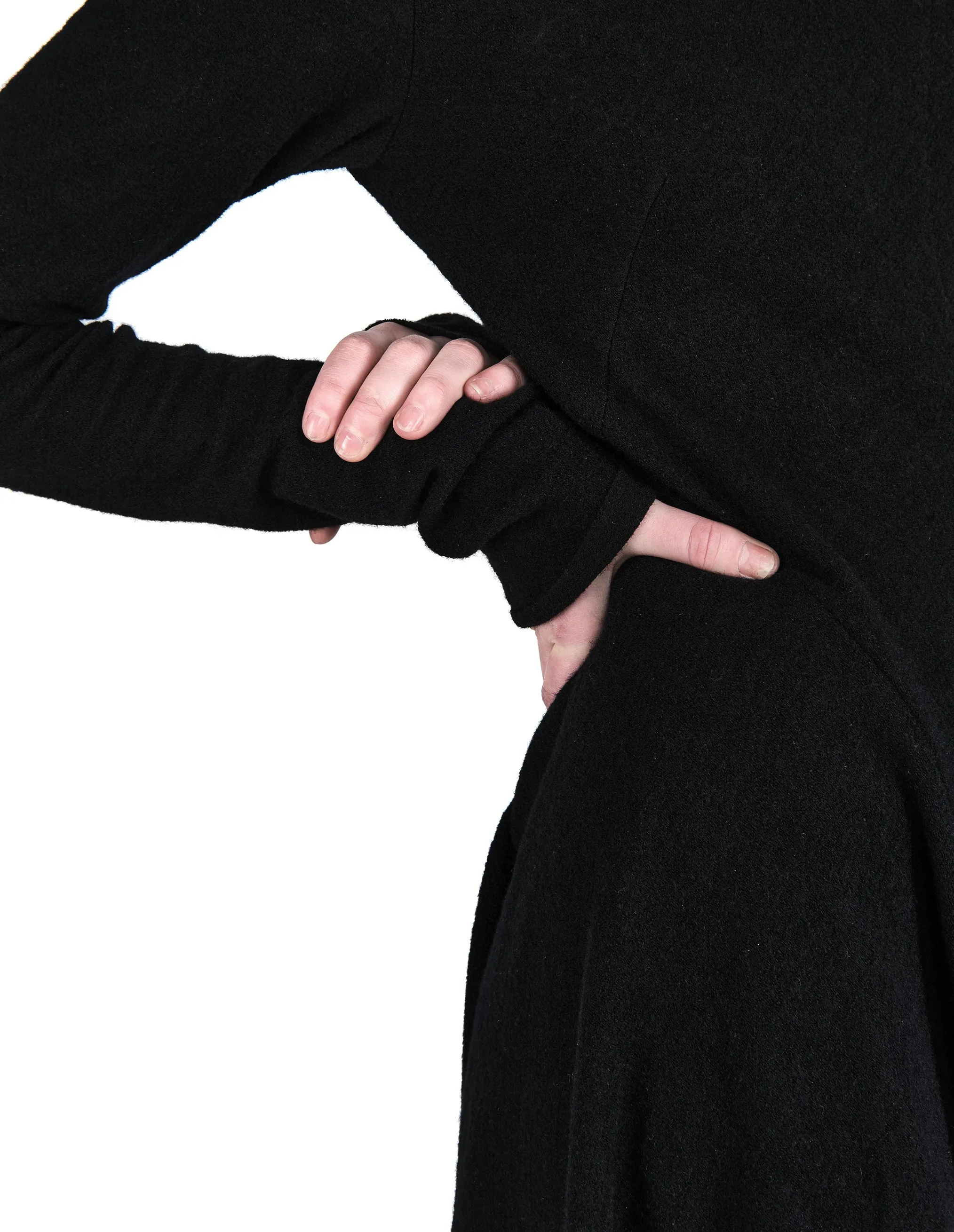 Asymmetric Wool Dress