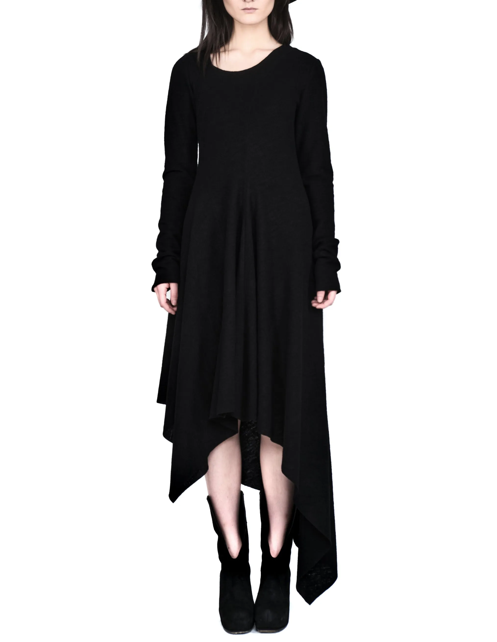 Asymmetric Wool Dress