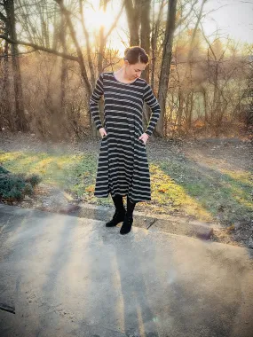 Bailey Dress- Black/Ivory