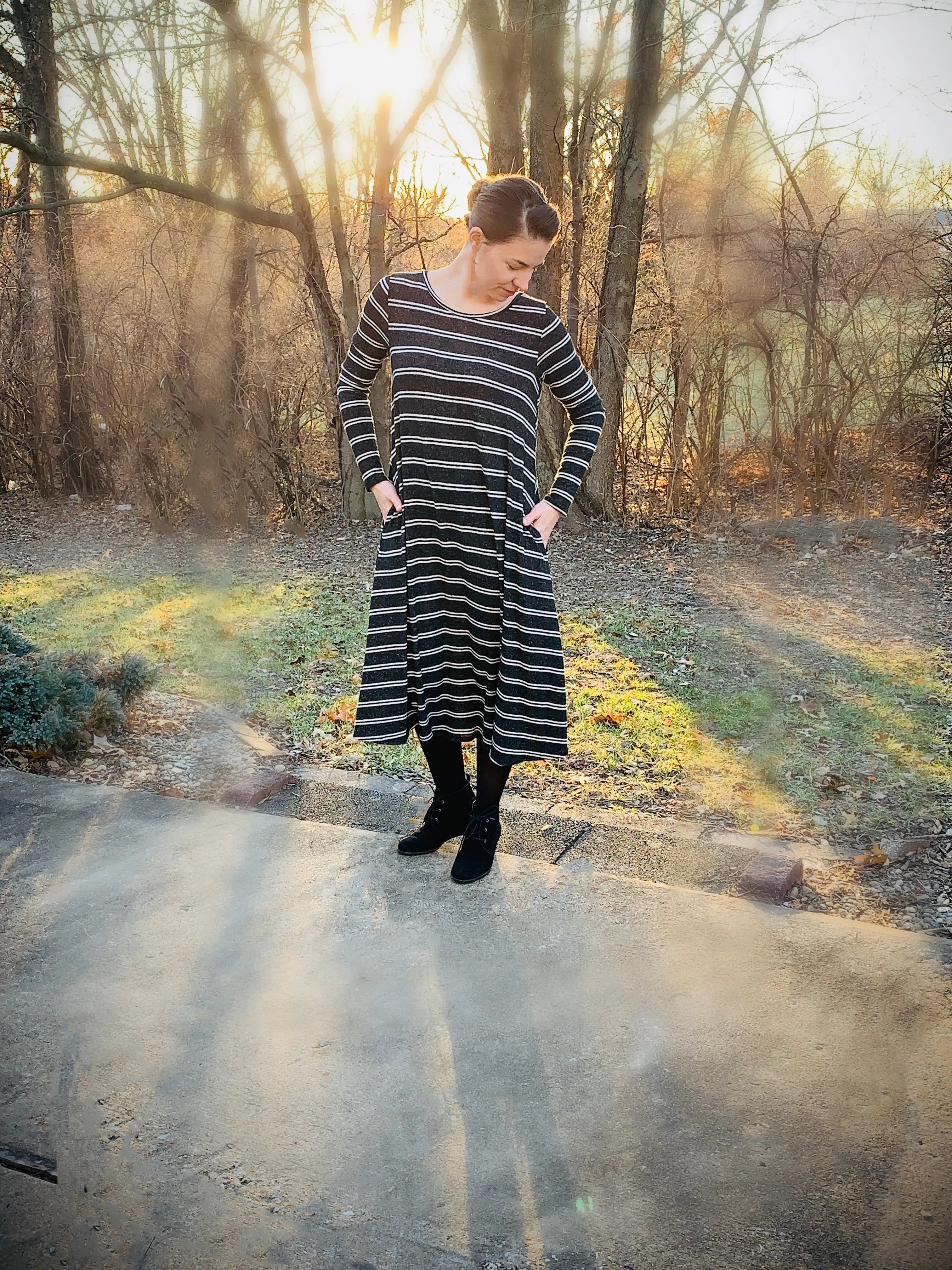 Bailey Dress- Black/Ivory