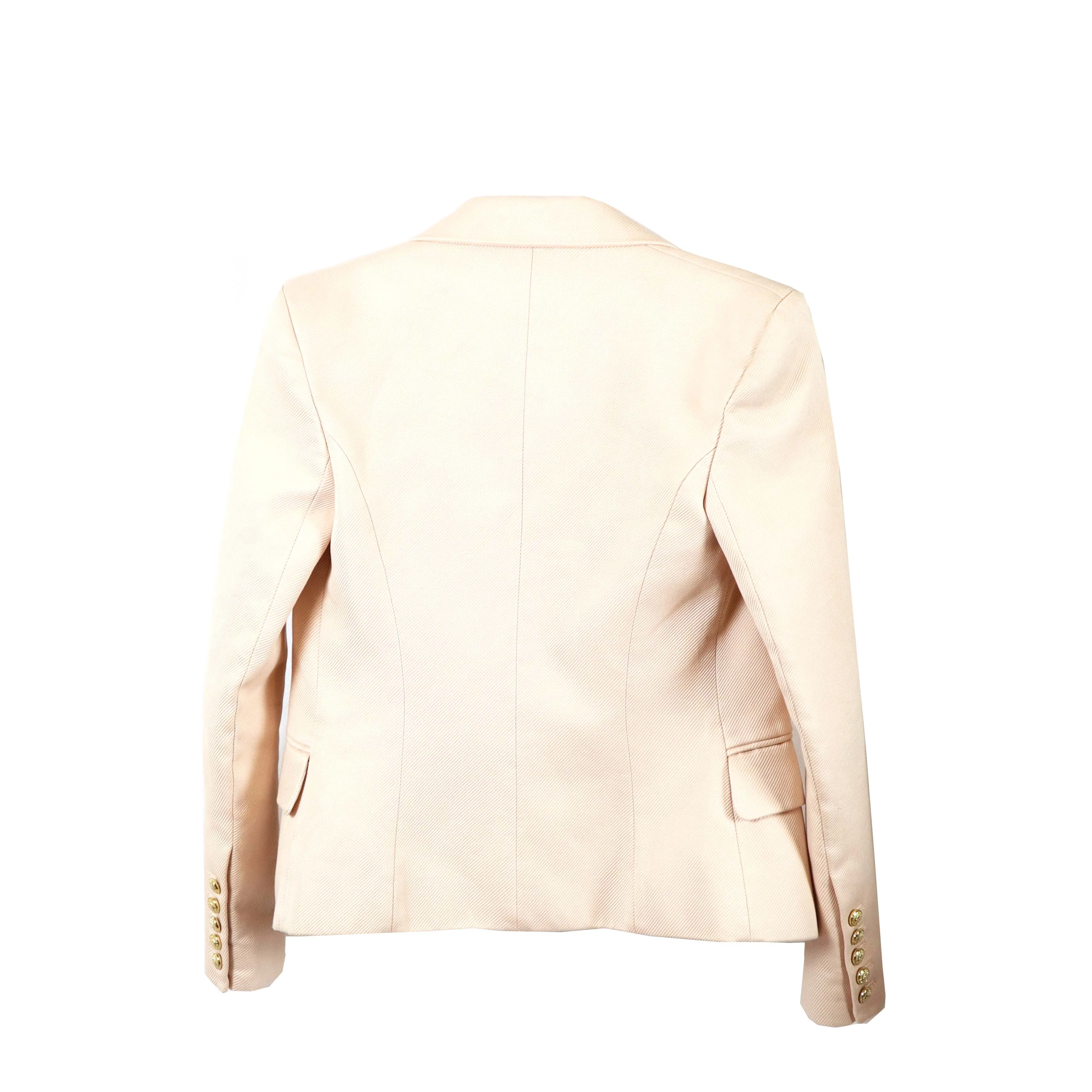 Balmain blazer in blush/cream with gold buttons