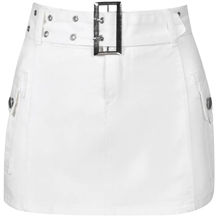 Belted Low Waist Micro Skirt