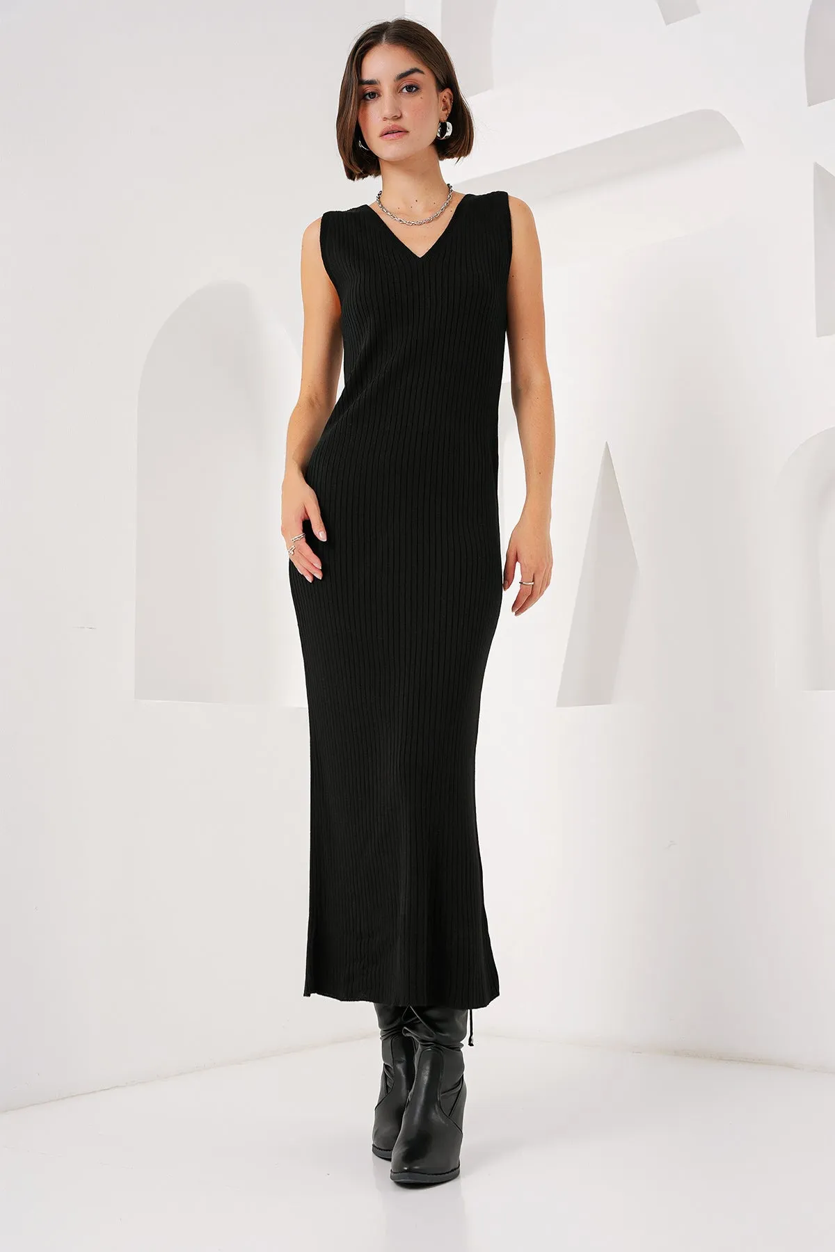 BGD Women Knit Dress Sweater Set - Black - Avondale