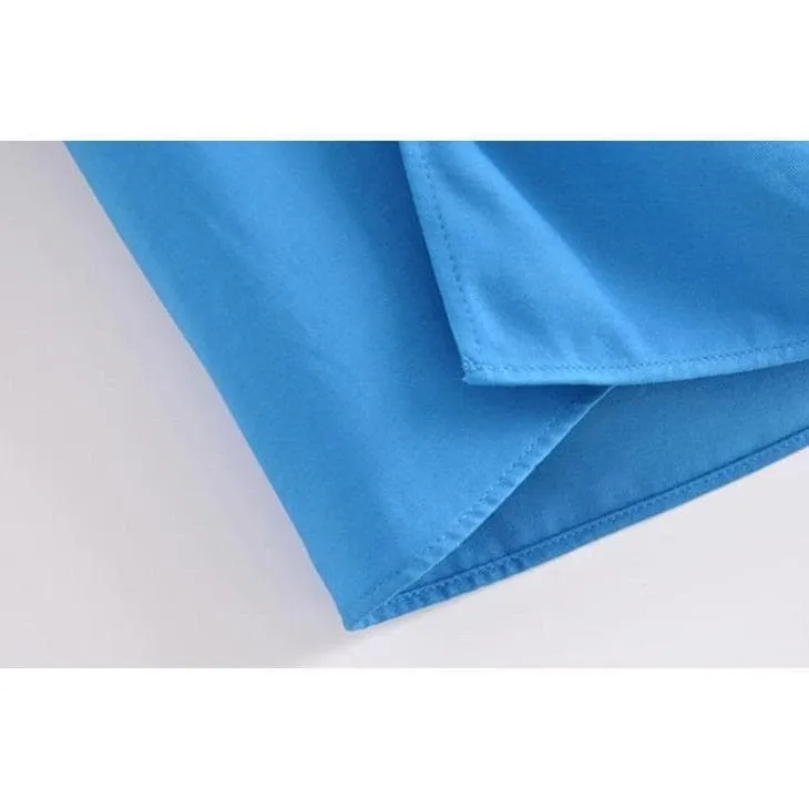 BLUE KNOTS SPLIT LOOSE HIGH WAIST SKIRT