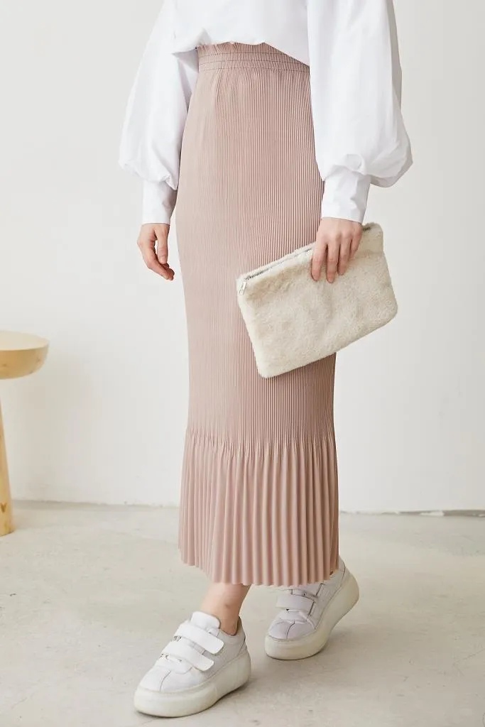 BNG Women - Pleated Hijab Skirt Stone - Clermont