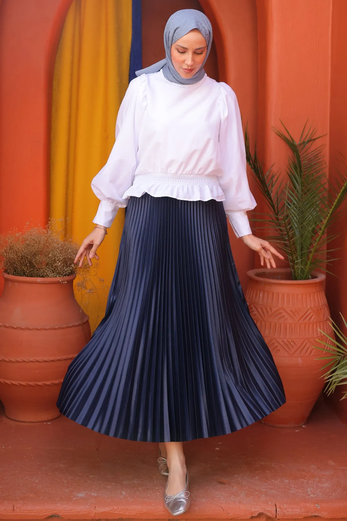 BNG Women Pleated Skirt Navy - Clermont