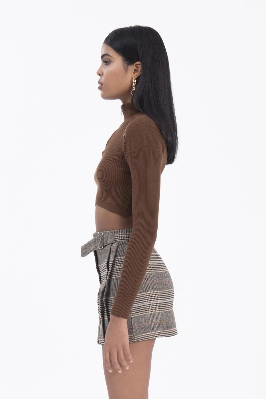 BSL Women Plaid buckle detailed mini skirt - Attleboro