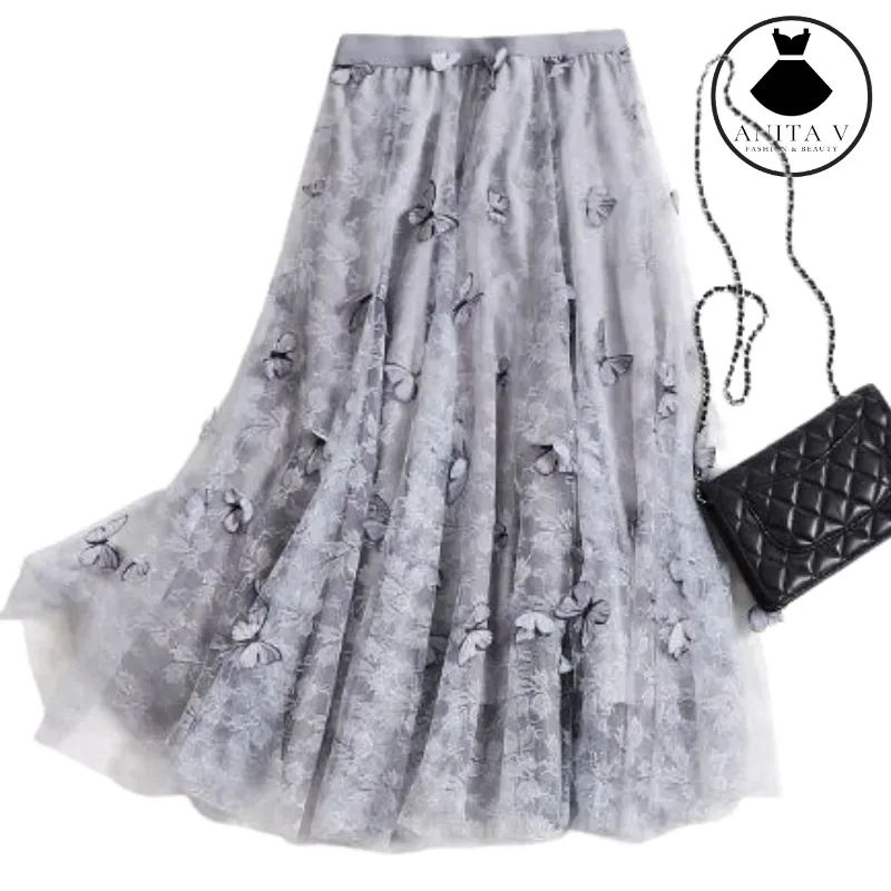 Butterfly navy tulle skirt, choice of colours, OSFM 6, 8, 10, 12