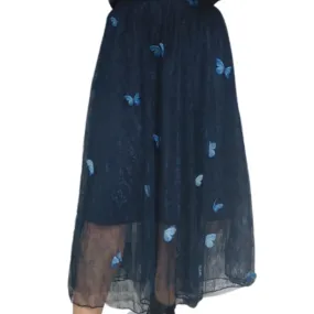 Butterfly navy tulle skirt, choice of colours, OSFM 6, 8, 10, 12