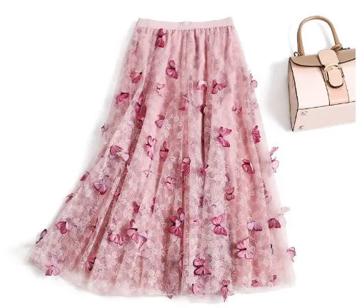 Butterfly navy tulle skirt, choice of colours, OSFM 6, 8, 10, 12