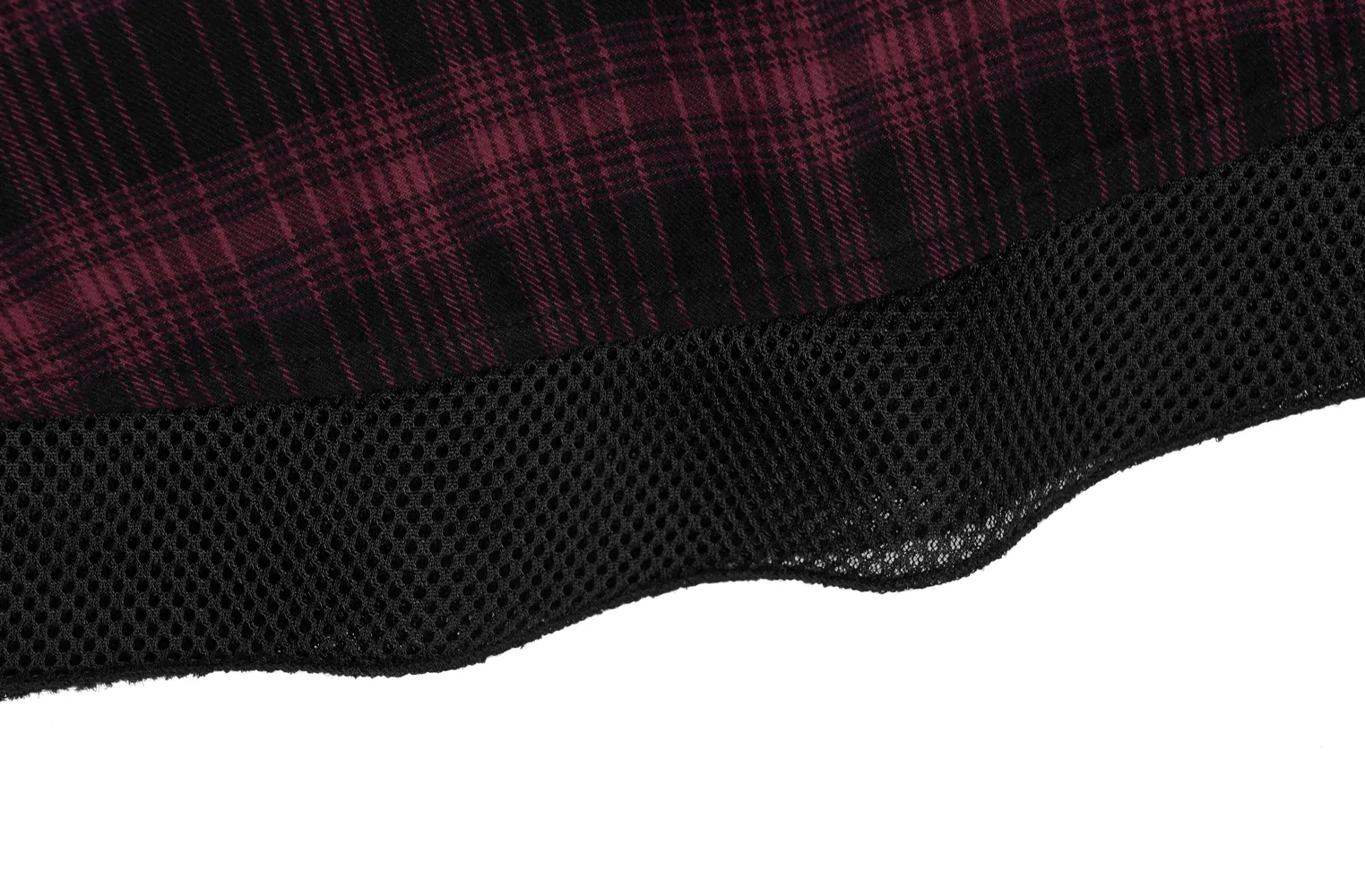 Chic Plaid Mesh Stitch Skirt with Sun-Hem Detail