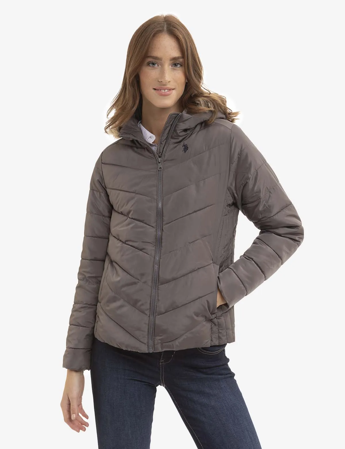 COZY FAUX FUR HOOEDED PUFFER JACKET