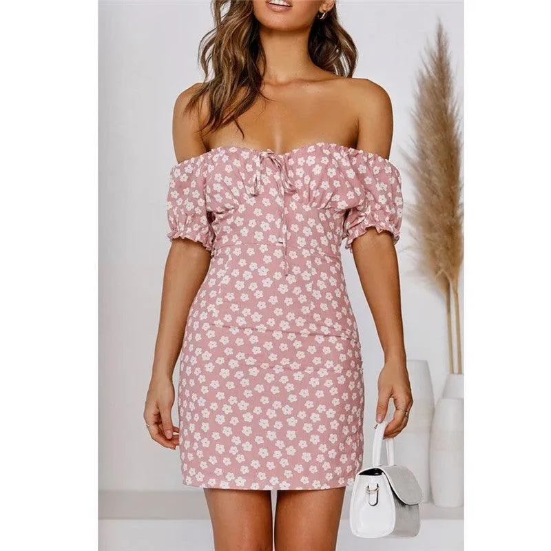 Cute Vestidos Print Ladies Bodycon Boho Women Dresses Party