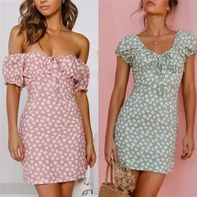 Cute Vestidos Print Ladies Bodycon Boho Women Dresses Party