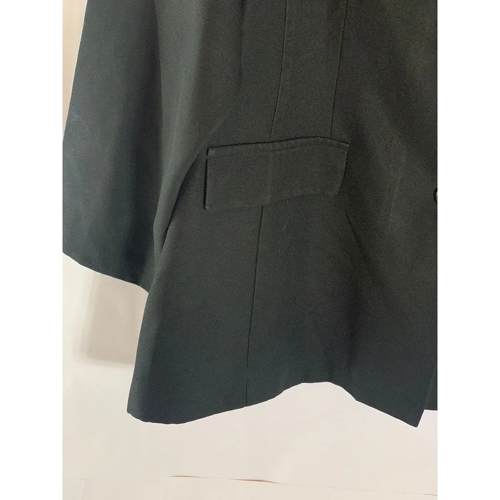 DANNY & NICOLE New York Women's Black Solid Three-Button Notch Lapel Blazer SZ L