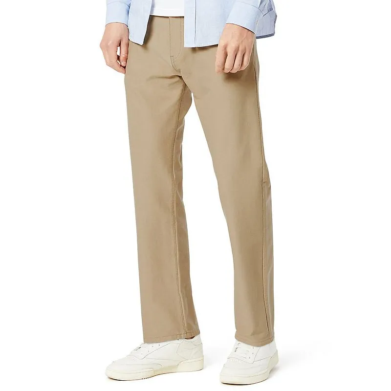 Dockers Mens Straight Fit Comfort Knit Chino Pants Beige 34 x 34