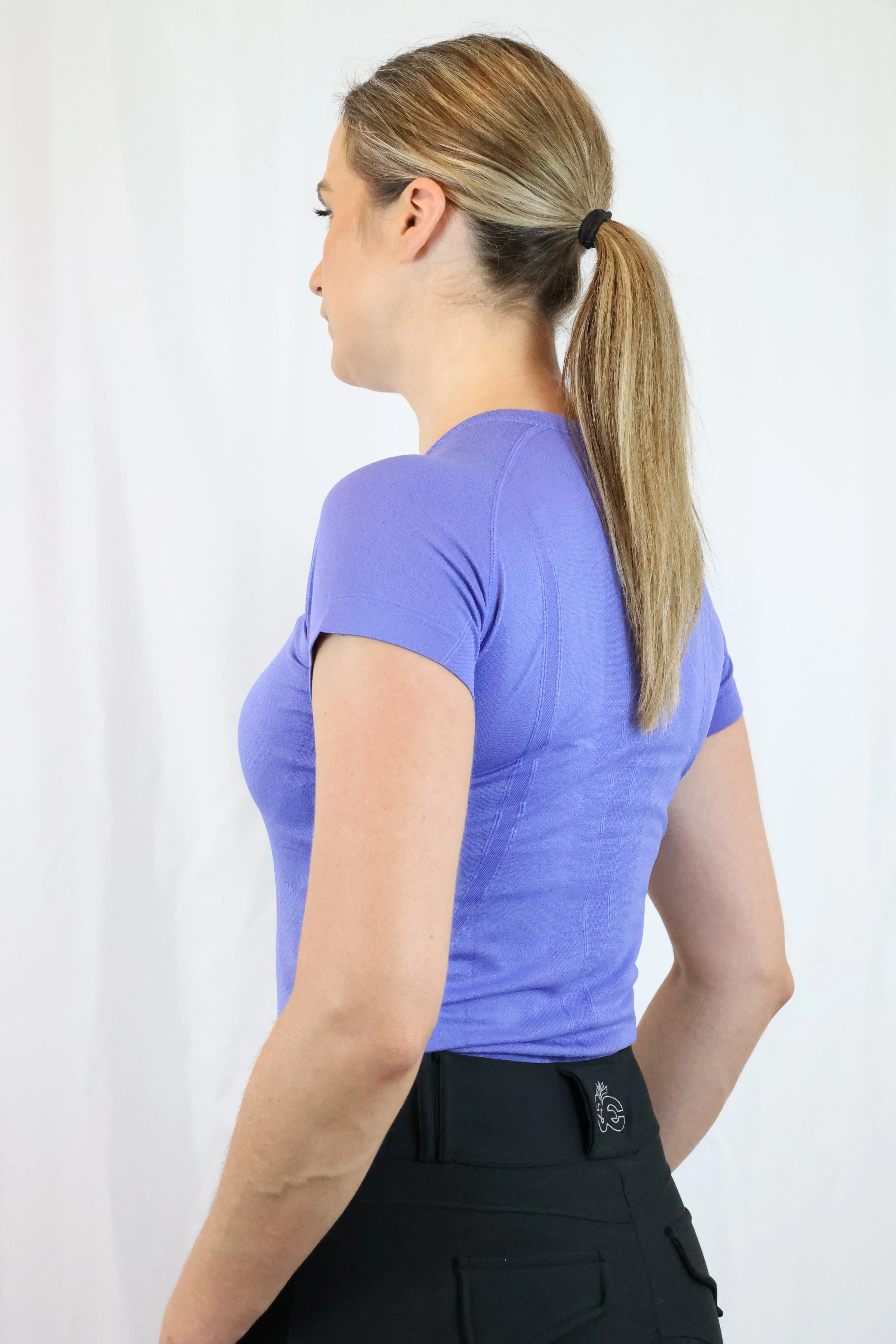 Dory Seamless Training Top - Corn Blue