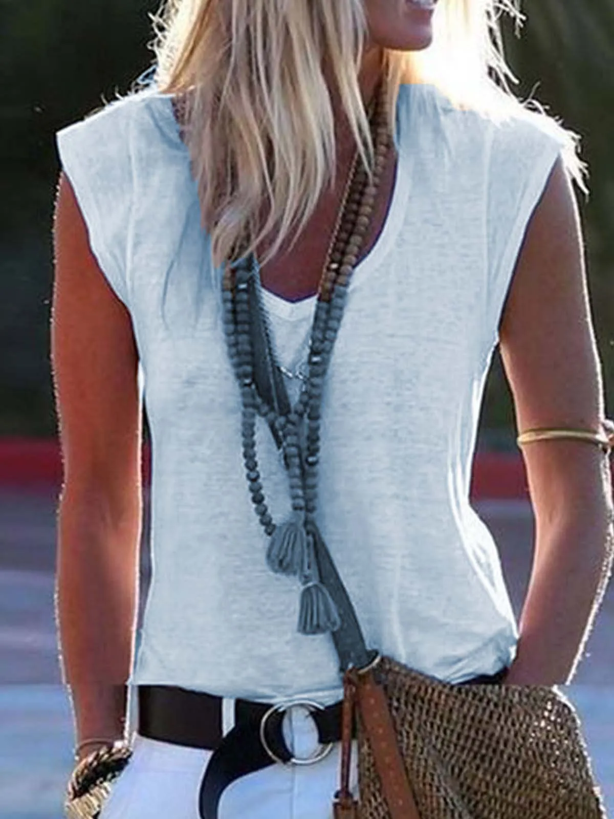 Dunnmall Neck Short Sleeve Shirts & Tops