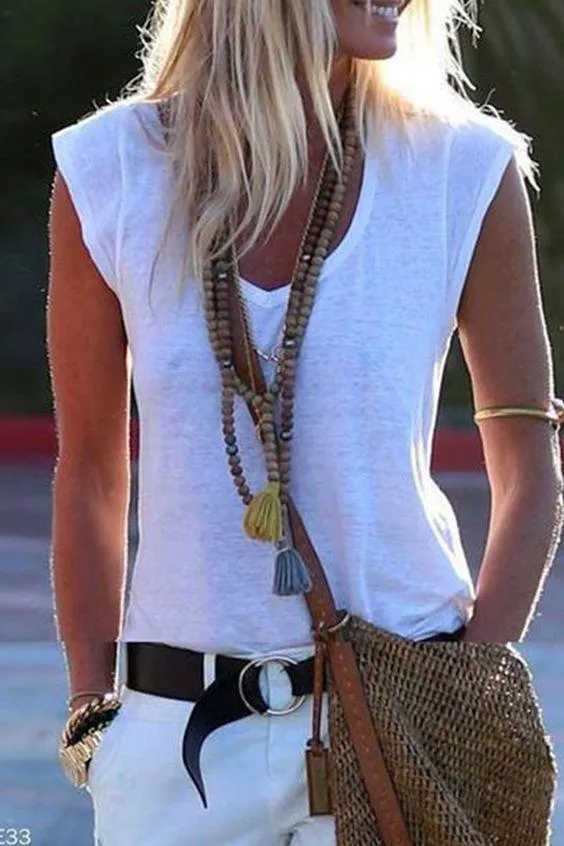 Dunnmall Neck Short Sleeve Shirts & Tops