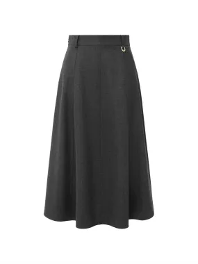 EP YAYING Wool A-shape Skirt