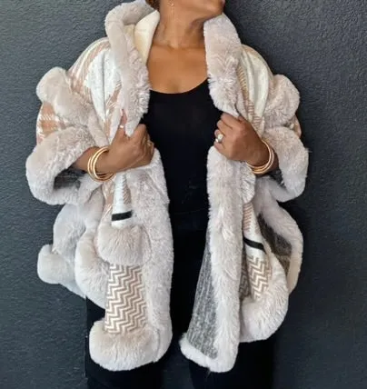 Faux Fur Cardigan Coat