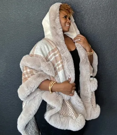 Faux Fur Cardigan Coat