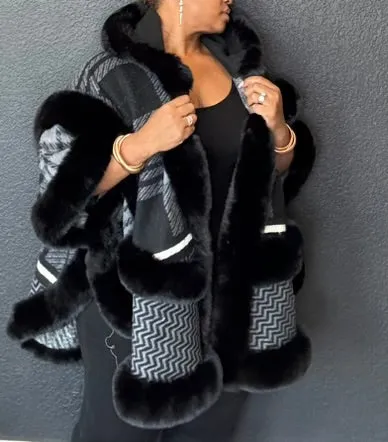 Faux Fur Cardigan Coat