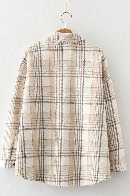 FLEECE INNER WINTER WARM PLAID SHIRT FOR WOMEN