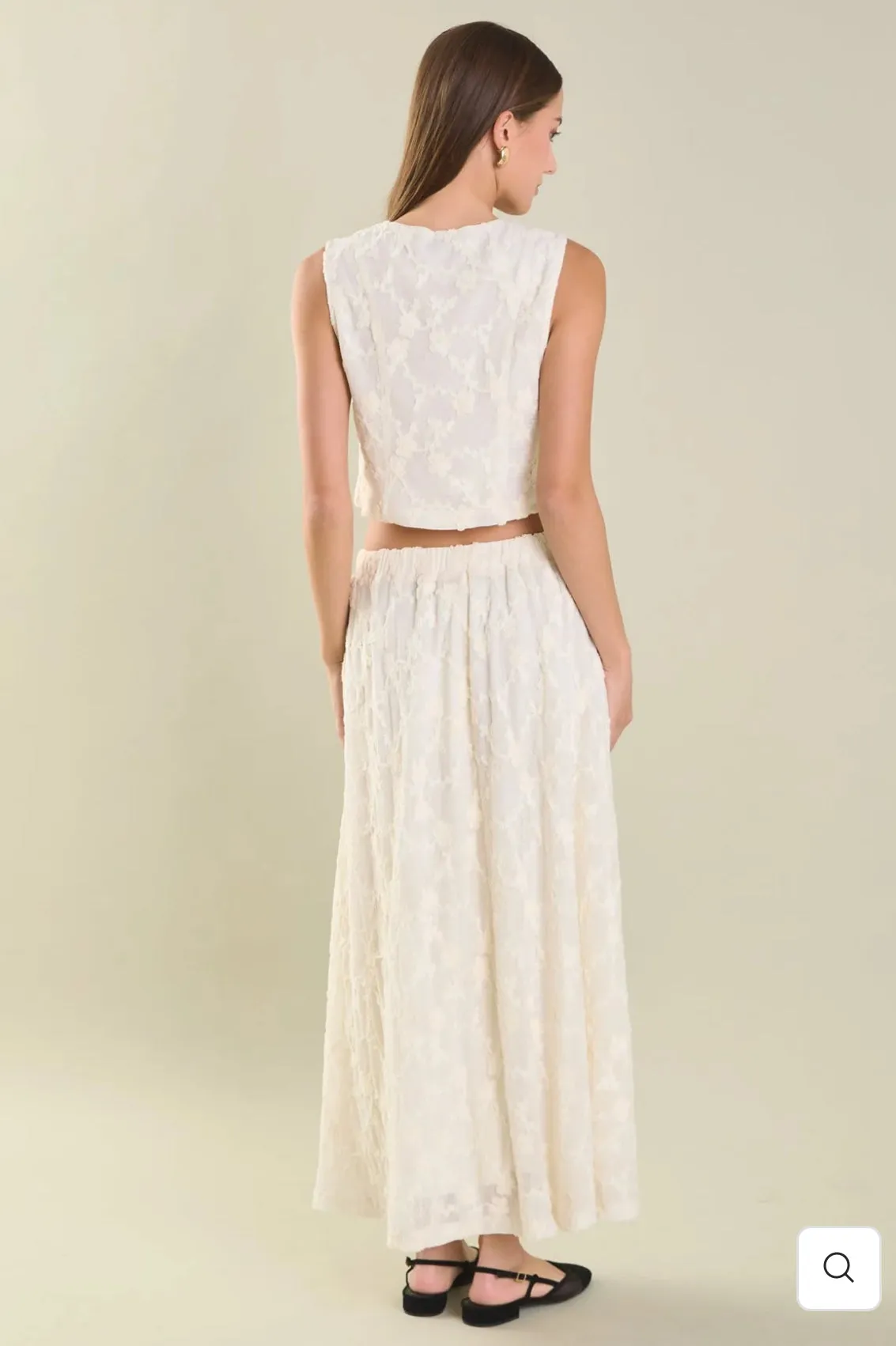 Floral Embroidery Lace Skirt