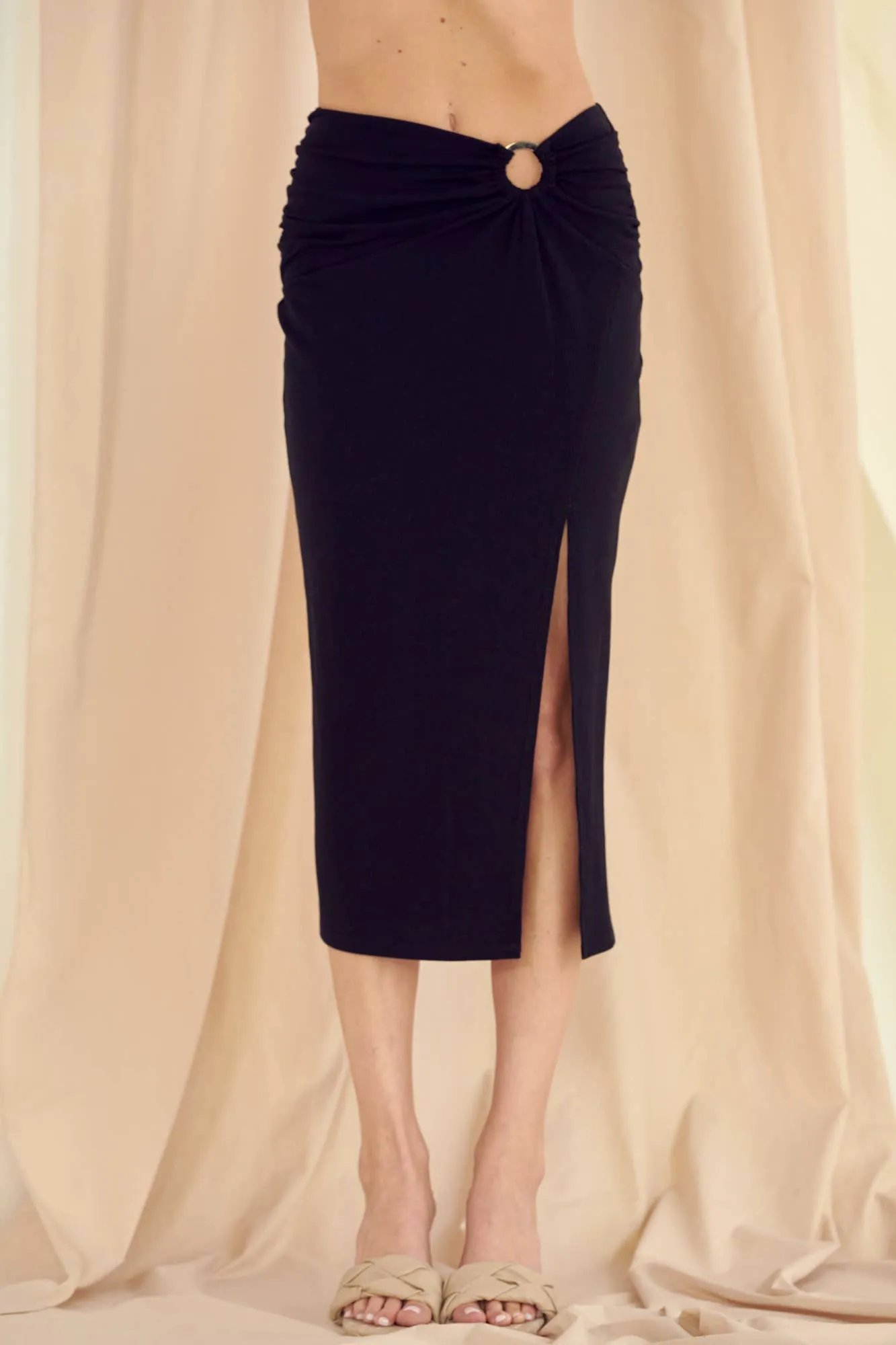 Fore Collection O-Ring Midi Skirt
