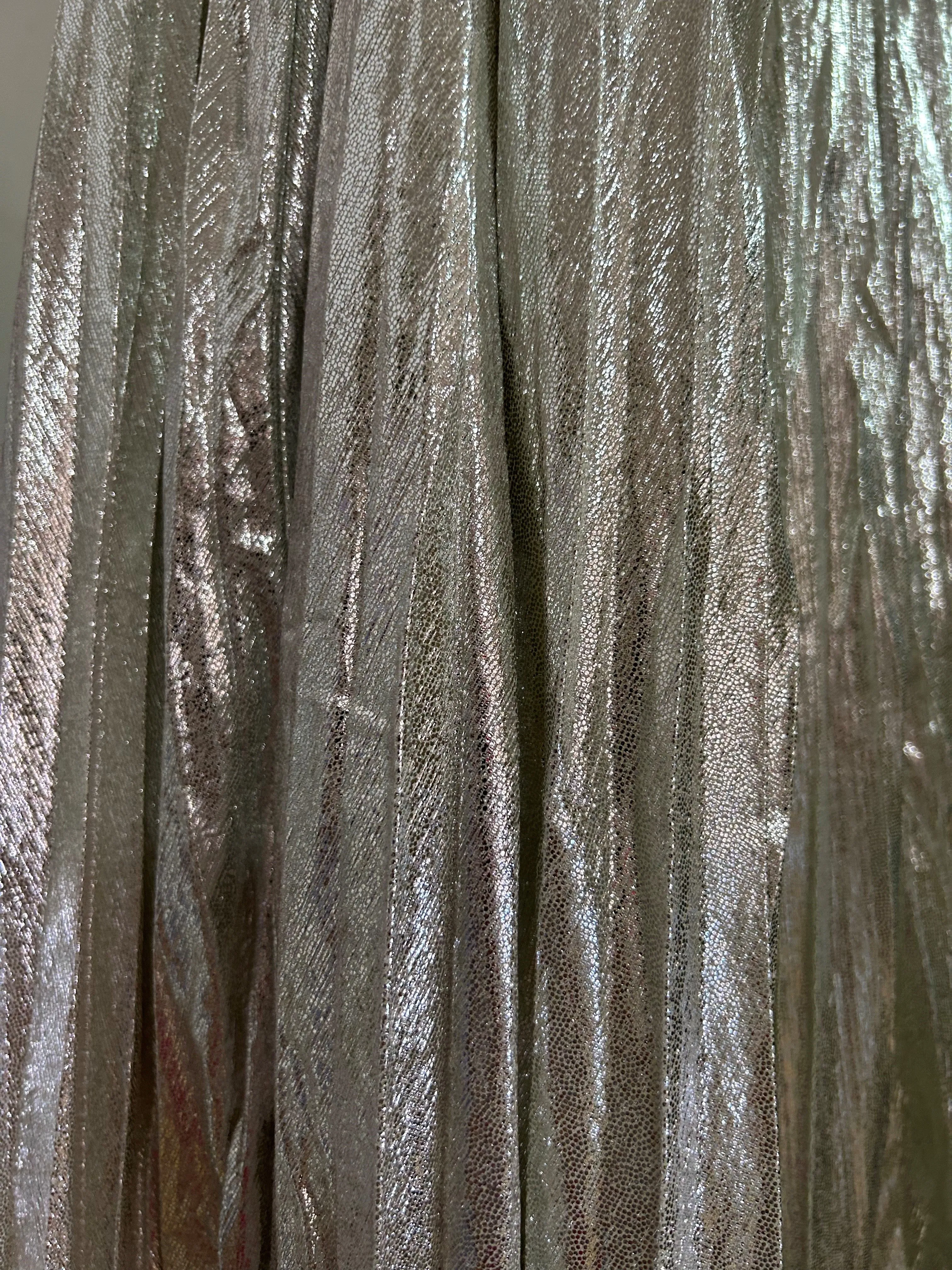 Fria the Label Sparkle Silver Pleated Skirt
