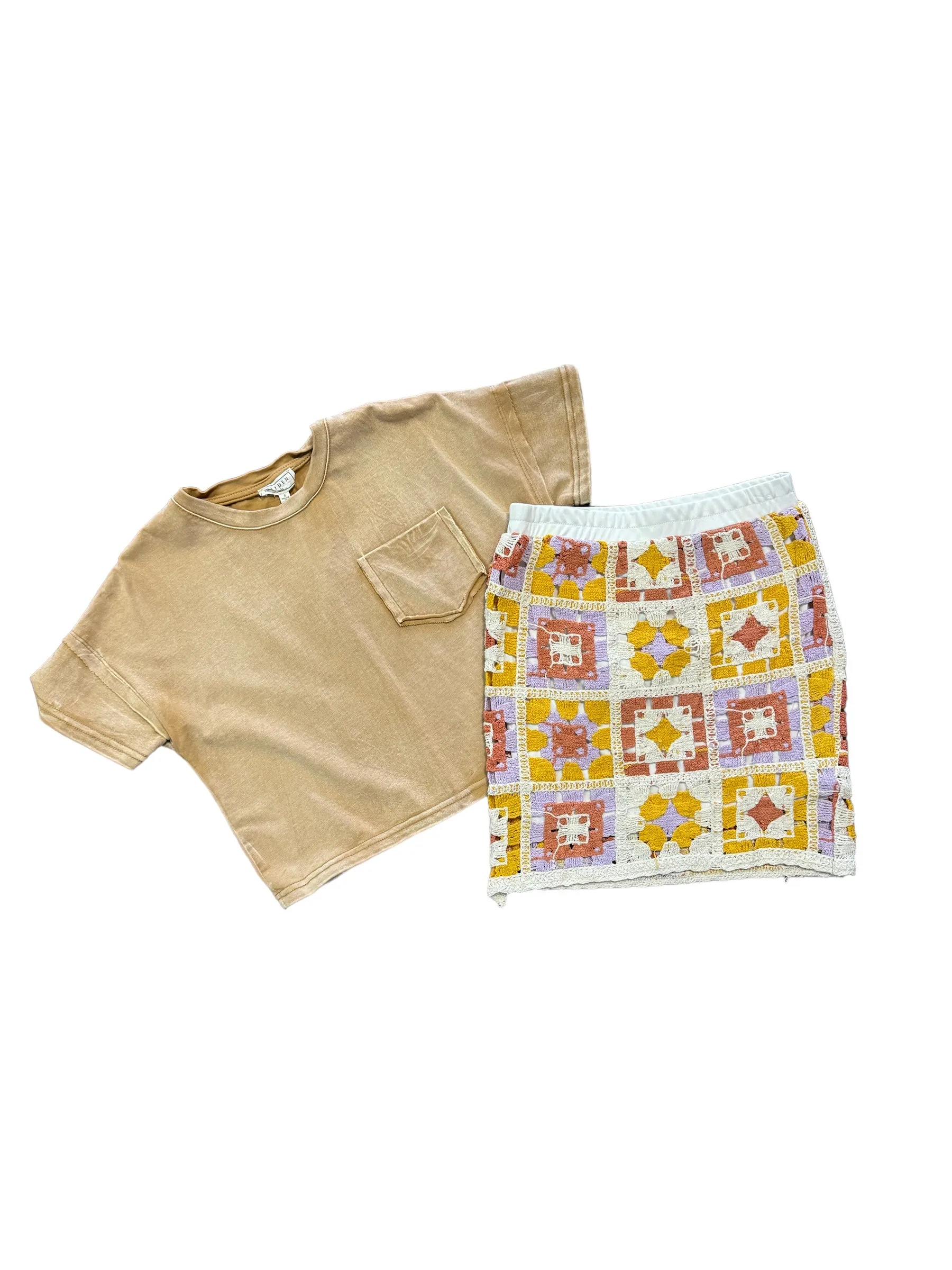 Girls Hayden Crochet Quilted Skirt