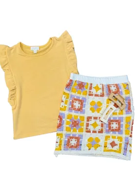 Girls Hayden Crochet Quilted Skirt
