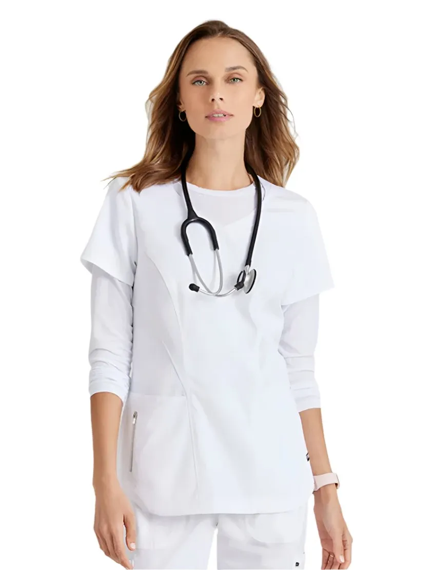 Grey's Anatomy Stretch™ by Barco Carly 3-Pocket Curved V-Neck Scrub Top