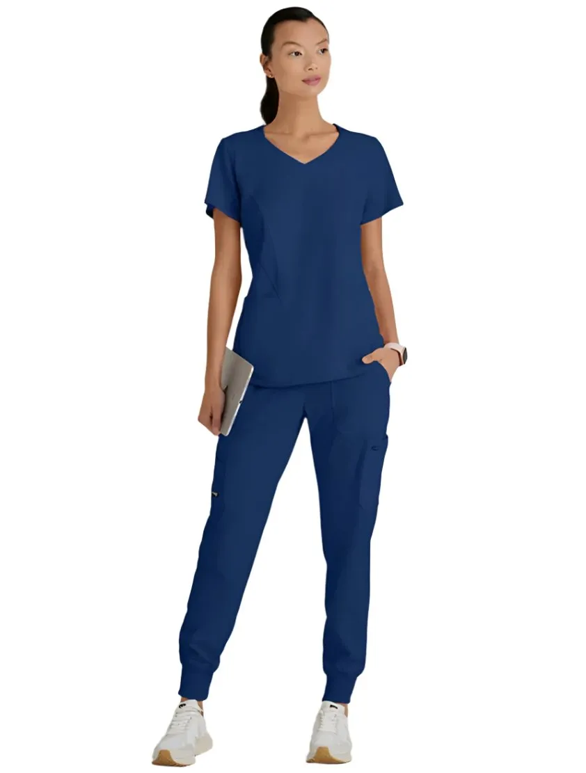 Grey's Anatomy Stretch™ by Barco Carly 3-Pocket Curved V-Neck Scrub Top