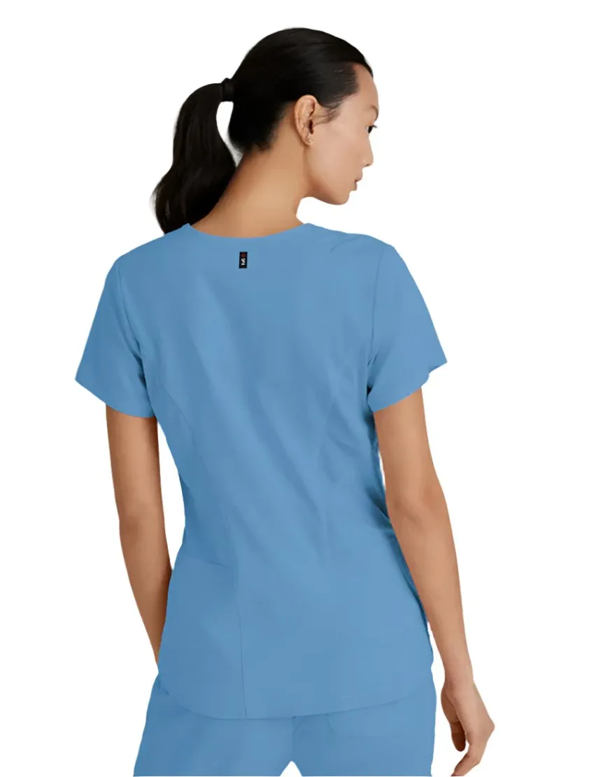 Grey's Anatomy Stretch™ by Barco Carly 3-Pocket Curved V-Neck Scrub Top