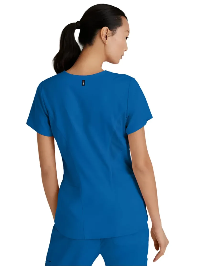 Grey's Anatomy Stretch™ by Barco Carly 3-Pocket Curved V-Neck Scrub Top