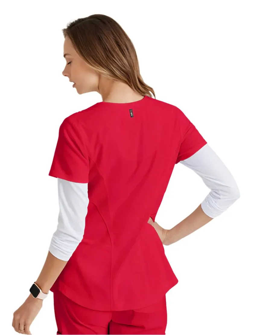 Grey's Anatomy Stretch™ by Barco Carly 3-Pocket Curved V-Neck Scrub Top