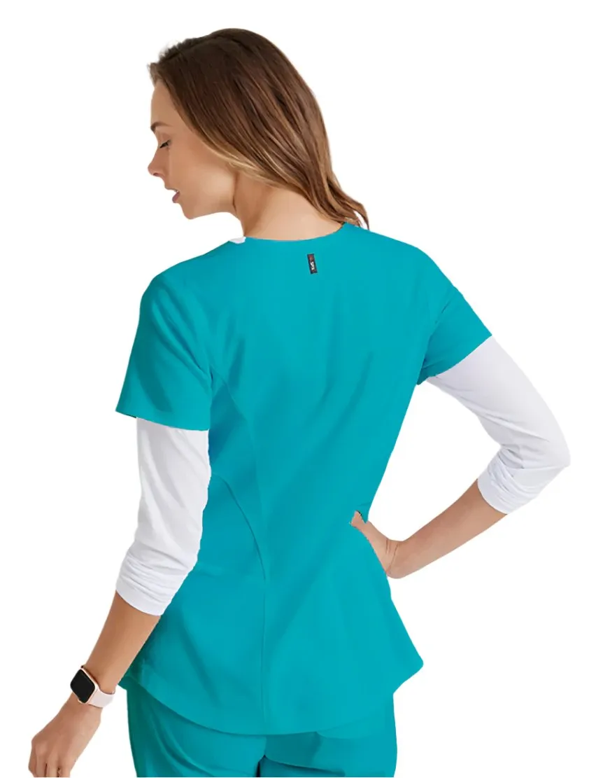 Grey's Anatomy Stretch™ by Barco Carly 3-Pocket Curved V-Neck Scrub Top