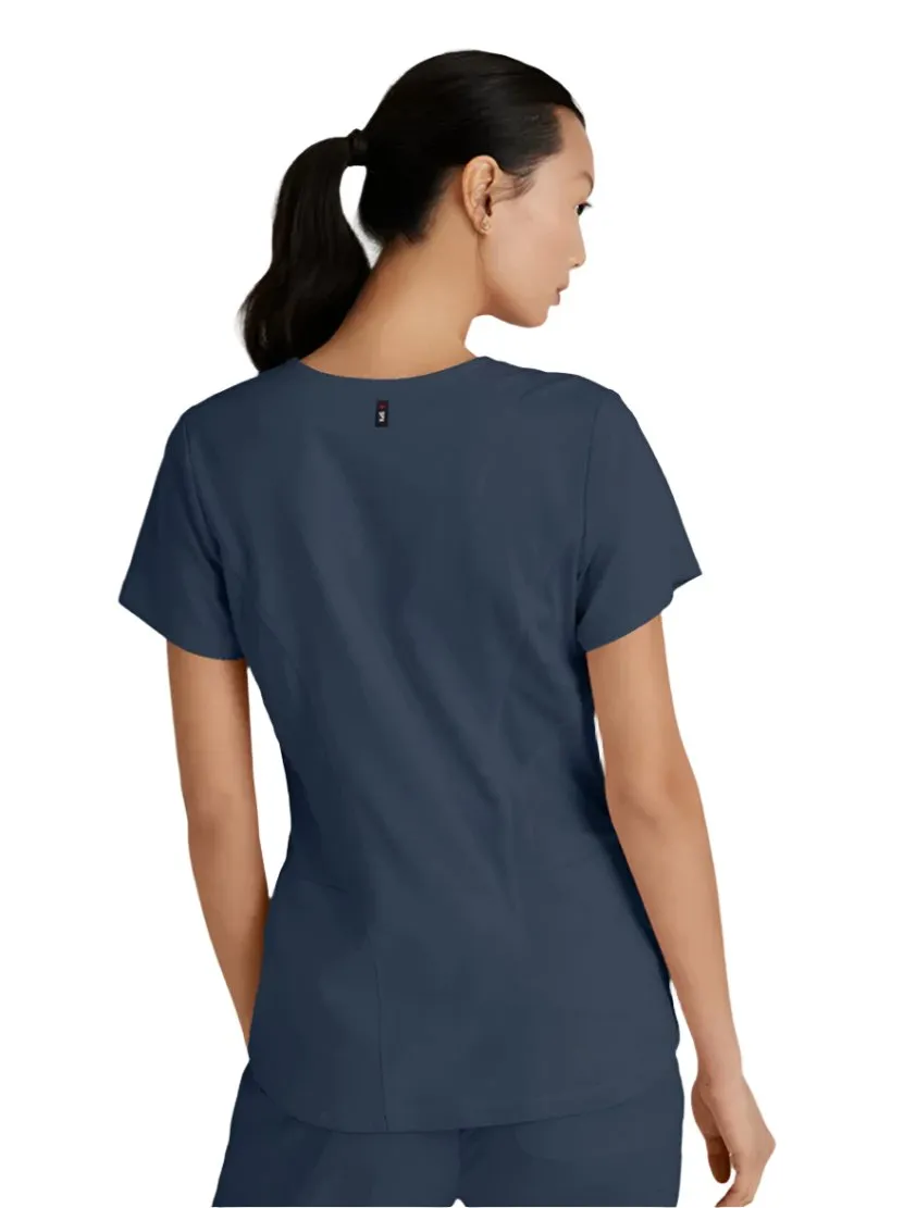 Grey's Anatomy Stretch™ by Barco Carly 3-Pocket Curved V-Neck Scrub Top