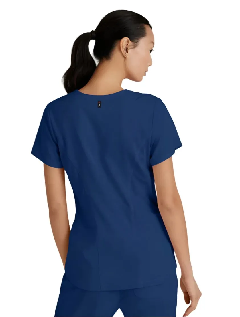 Grey's Anatomy Stretch™ by Barco Carly 3-Pocket Curved V-Neck Scrub Top