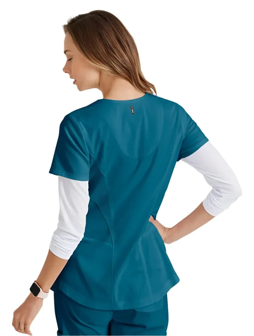 Grey's Anatomy Stretch™ by Barco Carly 3-Pocket Curved V-Neck Scrub Top