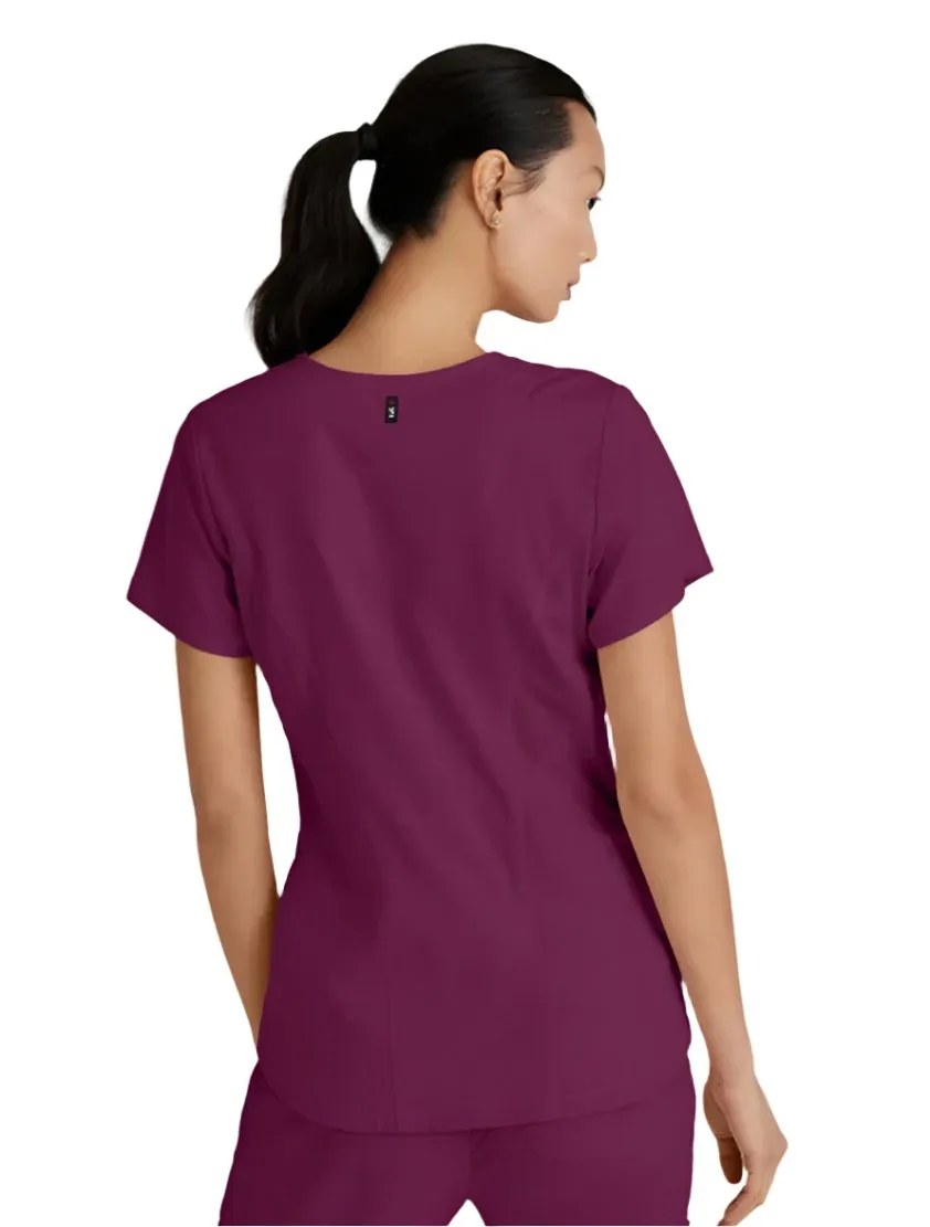 Grey's Anatomy Stretch™ by Barco Carly 3-Pocket Curved V-Neck Scrub Top