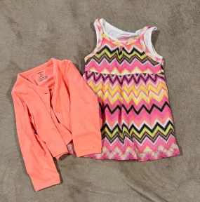 Healthtex tank dress Striped w orange sweater - size Kids Clothing:       18 Months