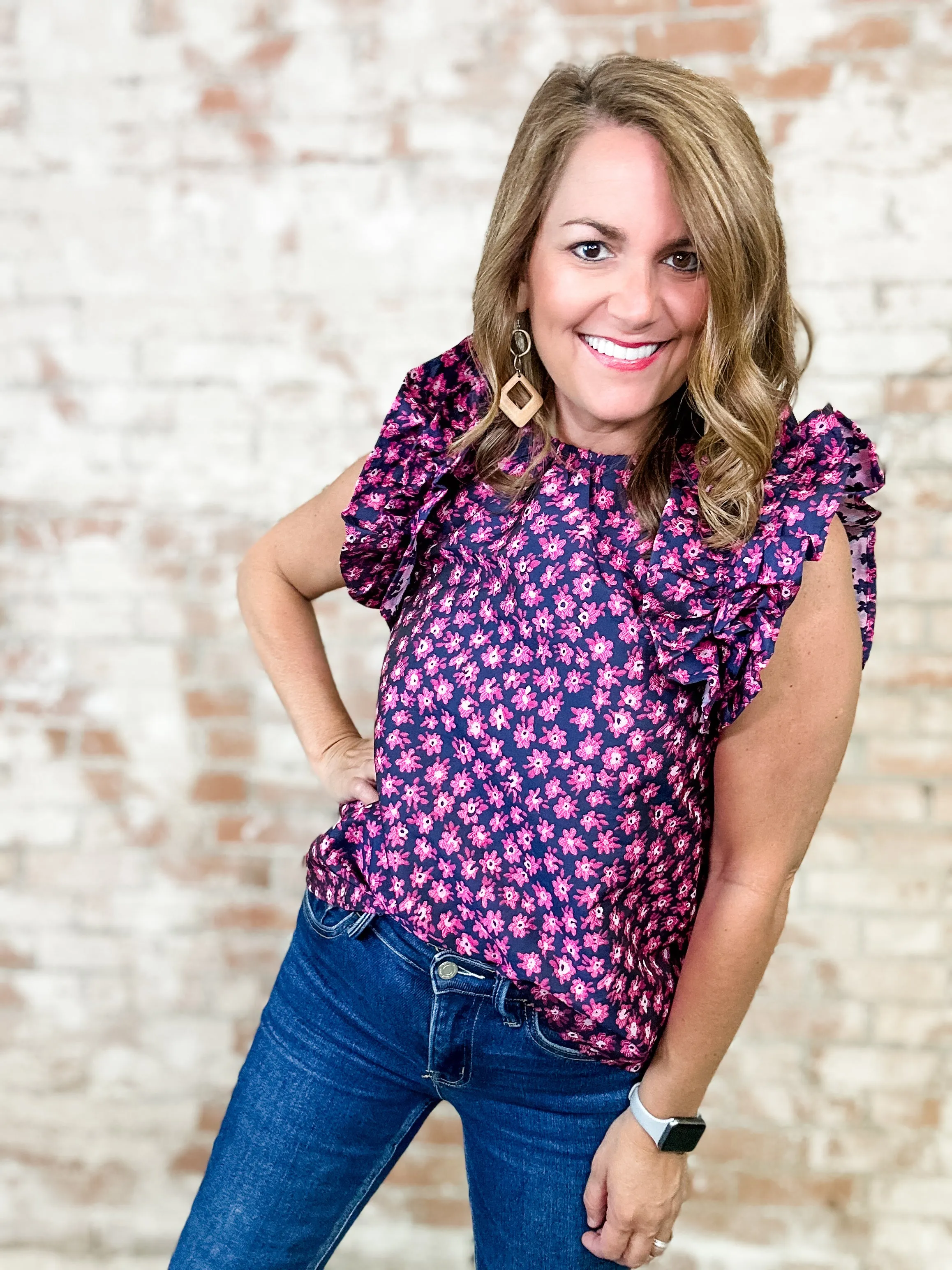 Helene Layered Ruffle Sleeve Top - FINAL SALE